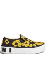 Marni baskets à fleurs - Jaune