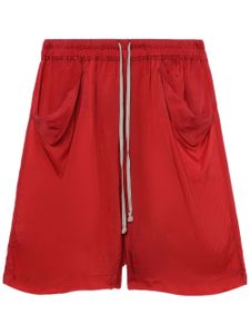 Rick Owens short de bain Lido à lien de resserrage - Rouge