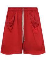 Rick Owens short de bain Lido à lien de resserrage - Rouge