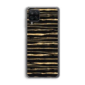 Gouden strepen: Samsung Galaxy A12 Transparant Hoesje