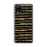 Gouden strepen: Samsung Galaxy A12 Transparant Hoesje