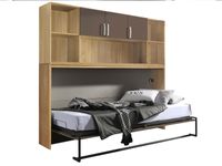 Opklapbed ALBANO 90x200 cm sonoma/lavagrijs met opzetkast Opklapbed ALBANO 90x200 cm sonoma/lavagrijs met opzetkast