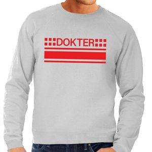 Dokter logo sweater grijs voor heren