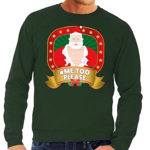 Foute kersttrui groen horny kerstman Me2 Please heren 2XL (56)  -