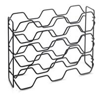 Metaltex wijnrek hexagon voor 15 flessen 43x12x34 zwart