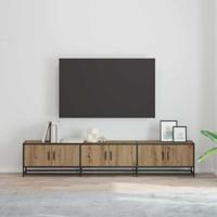 TV-kast artisanaal eikenkleurig 210 x 35 x 41 cm Bewerkt hout