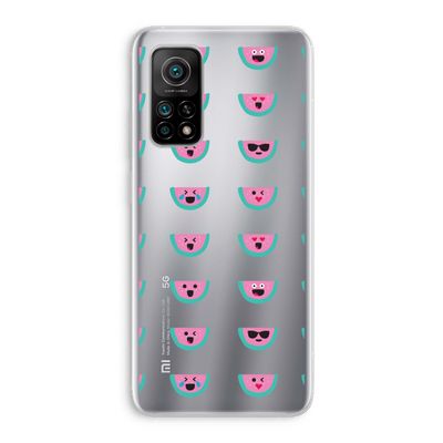 Smiley watermeloenprint: Xiaomi Mi 10T 5G Transparant Hoesje