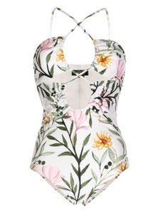 PatBO maillot de bain Jasmine à lacets - Tons neutres