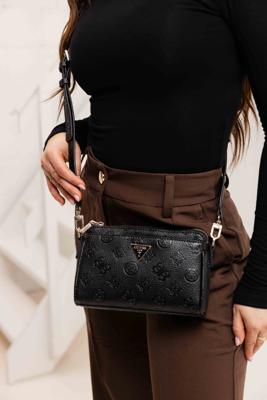 Guess Cresidia Mini Crossbody Tas Dames Zwart - Kleur: Zwart | Soccerfanshop