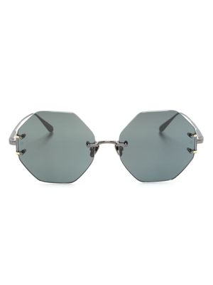 Linda Farrow lunettes de soleil Arua à monture géométrique - Gris