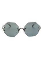 Linda Farrow lunettes de soleil Arua à monture géométrique - Gris