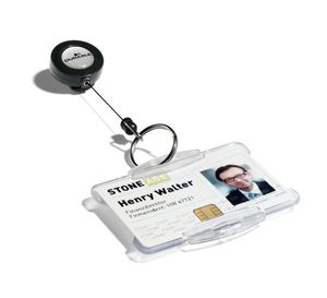 Durable 822258 Accessoire voor identiteits badgehouder Badgehouder met trekkoord Houtskool 10 stuk(s)