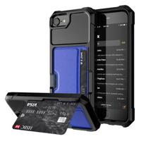 iPhone 7/8/SE (2020)/SE (2022) Kaartsleuf Hybrid Case - Blauw