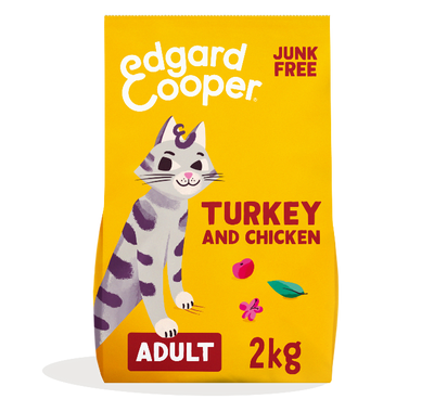 Edgard & Cooper graanvrij kalkoen kattenvoer 2kg
