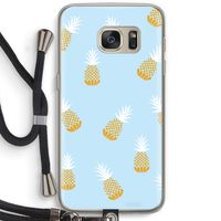 Ananasjes: Samsung Galaxy S7 Transparant Hoesje met koord