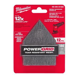 Milwaukee Mesh Schuurgaas 67x92 P180 inclusief Bescherm Pad VE=12 - 48805180
