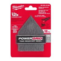 Milwaukee Mesh Schuurgaas 67x92 P180 inclusief Bescherm Pad VE=12 - 48805180