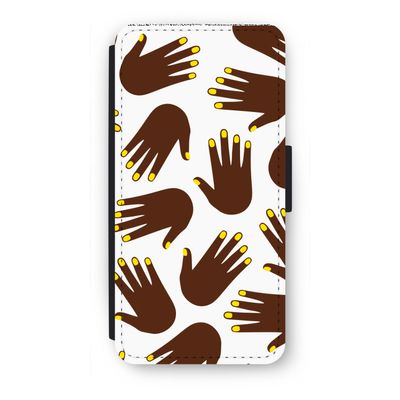 Hands dark: iPhone 8 Flip Hoesje