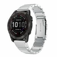 Stainless steel schakelband - Zilver - Garmin Fenix 7 / 6 / 5