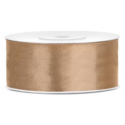 Partydeco Cadeaulint - goud - 2,5 cm x 25 meter - satijn - sierlint - inpakken - decoratie