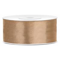 Partydeco Cadeaulint - goud - 2,5 cm x 25 meter - satijn - sierlint - inpakken - decoratie