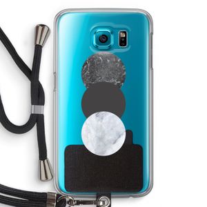 Marmeren cirkels: Samsung Galaxy S6 Transparant Hoesje met koord