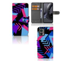 Motorola Edge 30 Neo | Book Case | Funky Triangle | Portemonnee hoesje Motorola Edge 30 Neo | Book Case | Funky Triangle | Portemonnee hoesje