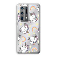 Rainbow Unicorn: Huawei P40 Pro Plus Transparant Hoesje