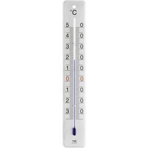 Binnen/buiten thermometer geborsteld RVS 4,5 x 28 cm