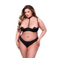 Ondergoed Set Baci Lingerie Quarter Zwart 2 Onderdelen (Queen size)