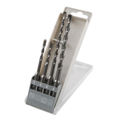 Wolfcraft Hamer-slagboren | HM | Sort. | In box | Ø5-8mm | 4 stuks - 8456000