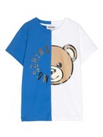 Moschino Kids t-shirt en coton à imprimé ourson - Bleu - thumbnail