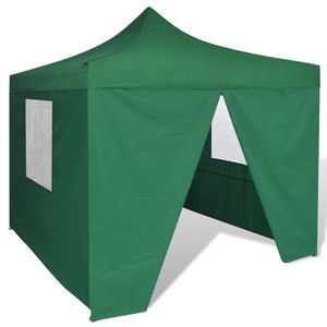 VidaXL Vouwtent met 4 zijwanden 3x3 m groen