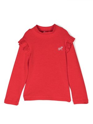 Monnalisa t-shirt à logo strassé - Rouge