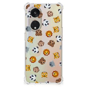 Doorzichtige Silicone Hoesje voor OPPO Reno8 T 5G Dieren Emojis