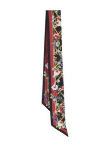 Dolce & Gabbana foulard en soie à fleurs - Noir