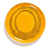 SERAX - Feast by Ottolenghi - Bord L 26x26cm Sunny Yellow Swirl-D - thumbnail