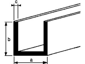 Alum. u-profiel 20x22x20x2