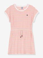 Gestroomde badjas voor meisjes PETIT BATEAU abrikoos