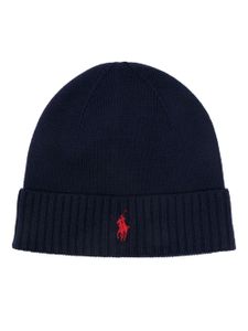 Polo Ralph Lauren bonnet en laine à logo brodé - Bleu