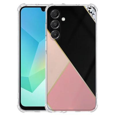 TPU Telefoonhoesje Samsung Galaxy A17 - Black Pink Shapes schokabsorberende backcover