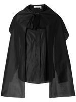 Saint Laurent Pre-Owned blouse en soie à design superposé - Noir