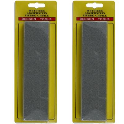 Benson Wetsteen - 2x - slijpsteen - fijn en grove korrel - 20 cm - messenslijper