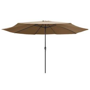 The Living Store Tuinparasol Luxe - 400 x 267 cm - Uv-beschermend - Taupe