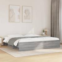 Bedframe zonder matras 180x200 cm spaanplaat grijs Sonoma
