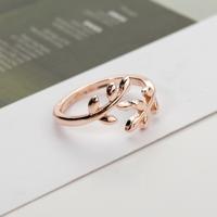 2 stuks bedels Tolive boom tak laat verstelbare open ring voor vrouwen (Rose goud)