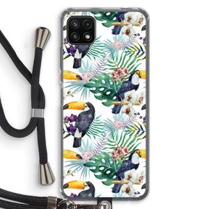 Tukans: Samsung Galaxy A22 5G Transparant Hoesje met koord