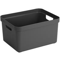 Sunware opbergbox Sigma - kunststof - 32 liter - antraciet - opberg dozen/bakken
