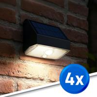 Solar wandlamp beam met schemer- en bewegingssensor op zonne-energie set van 4 stuks Solar wandlamp beam met schemer- en bewegingssensor op zonne-energie set van 4 stuks