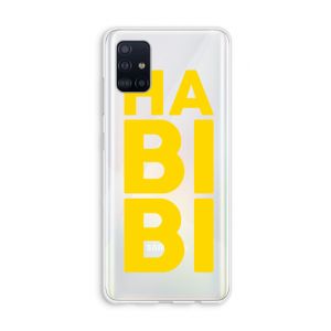 Habibi Blue: Galaxy A51 4G Transparant Hoesje